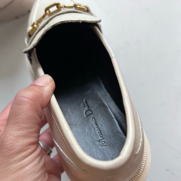 Massimo Dutti loafers shoes size 7.5 chunky lug sole horse bit cream academia - Picture 8 of 12